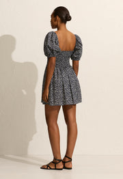 Shirred Peasant Mini Dress - Dandelion - Matteau